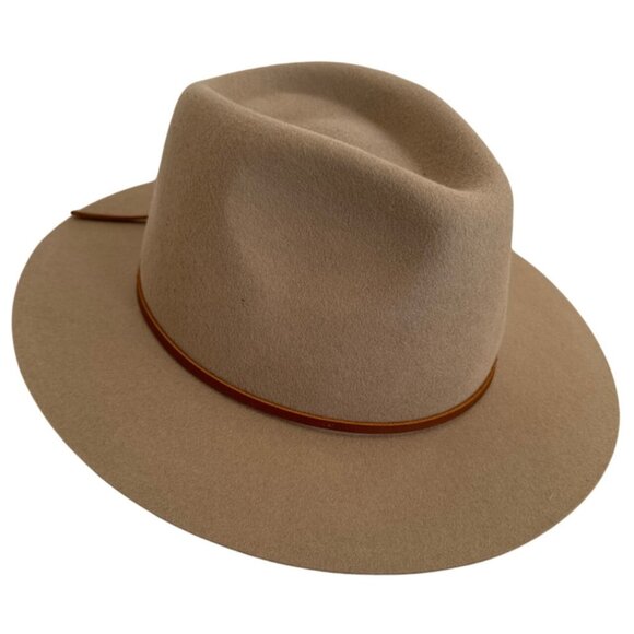 Brixton Mens Fedora Hat Tan Wool Felt Medium - Picture 6 of 12